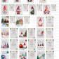 DIY 20 Gnome Christmas Cards in PNG & PDF File Format