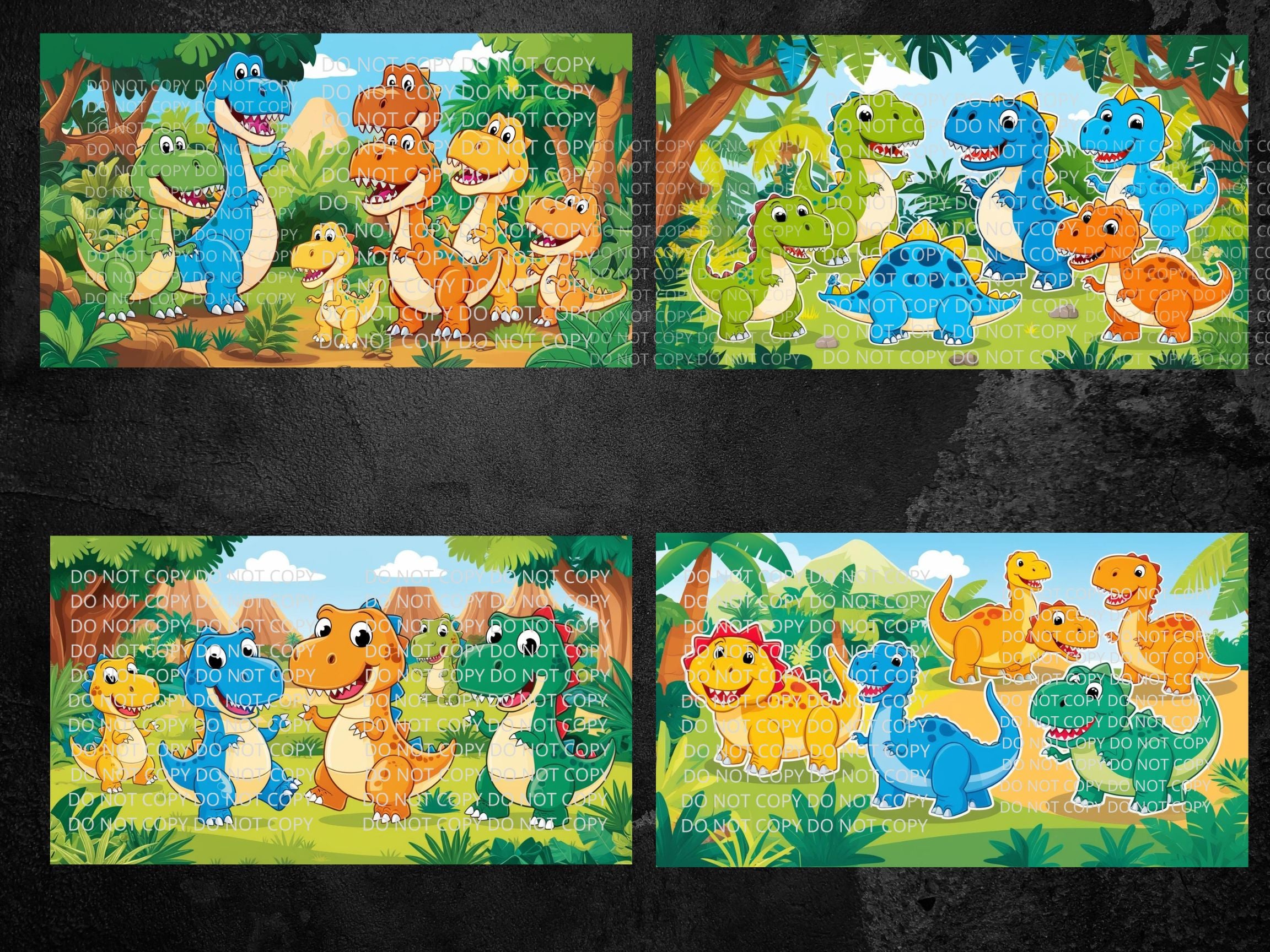 Dino's for Kids Digital Art in PDF SVG PNG File Formats