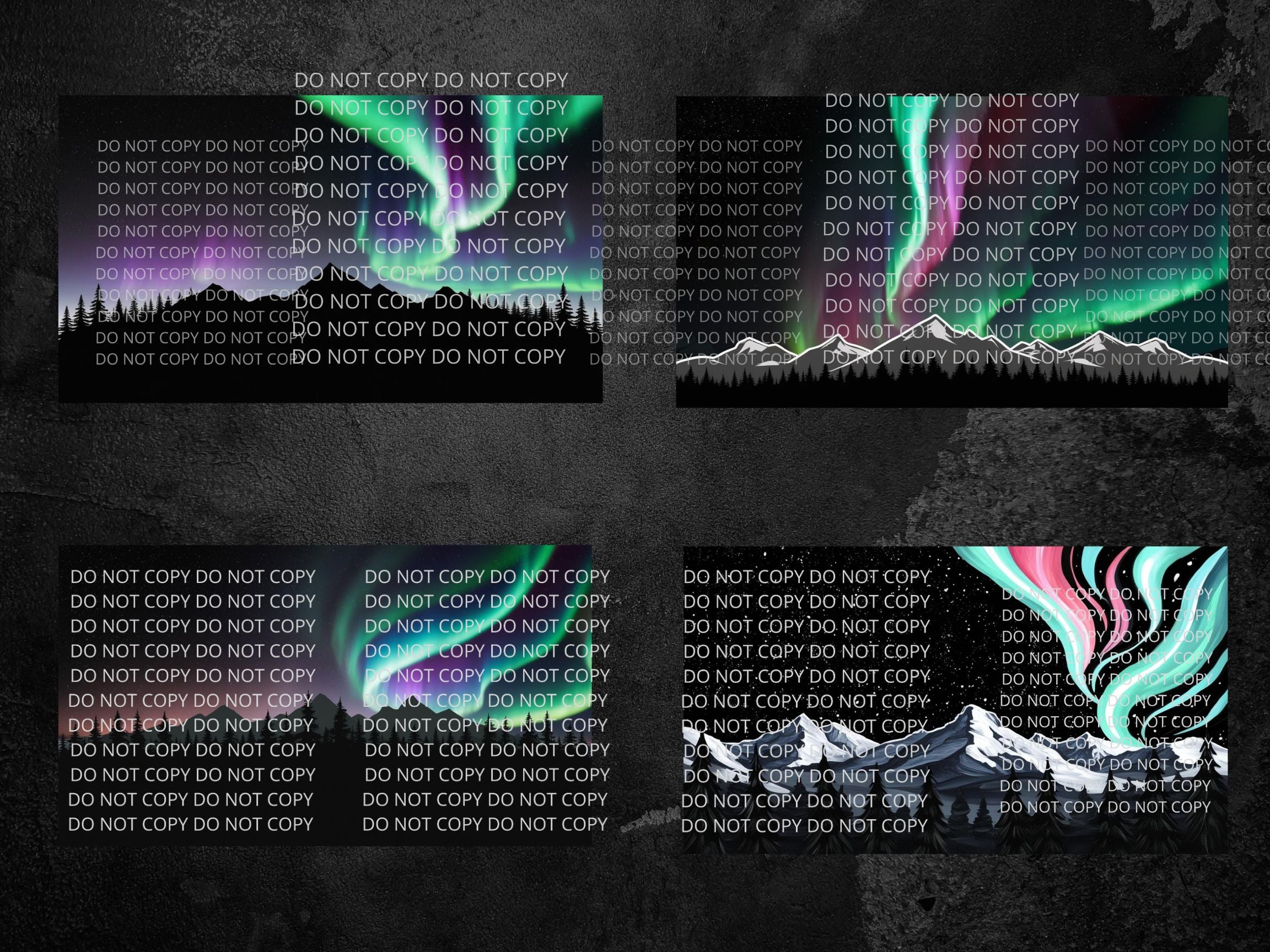 Northern Lights Digital Art in PDF SVG PNG File Formats