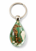 Handmade Faux Seahorse Keychain – Green Background