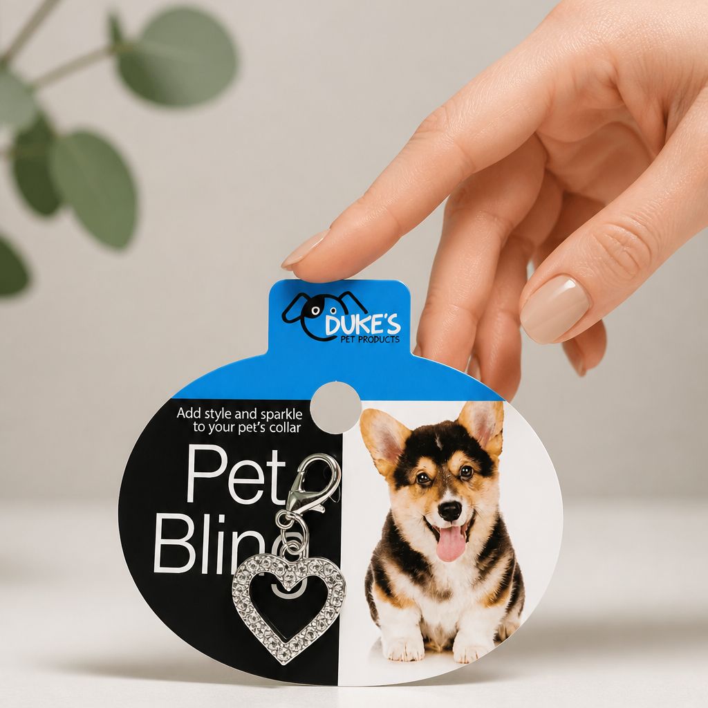 Duke's Pet Product - Silver Rhinestone Pet Bling for Collar