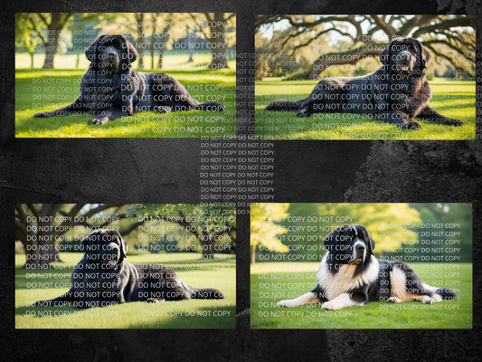 Newfoundland Dog Digital Art in PDF SVG PNG File Formats