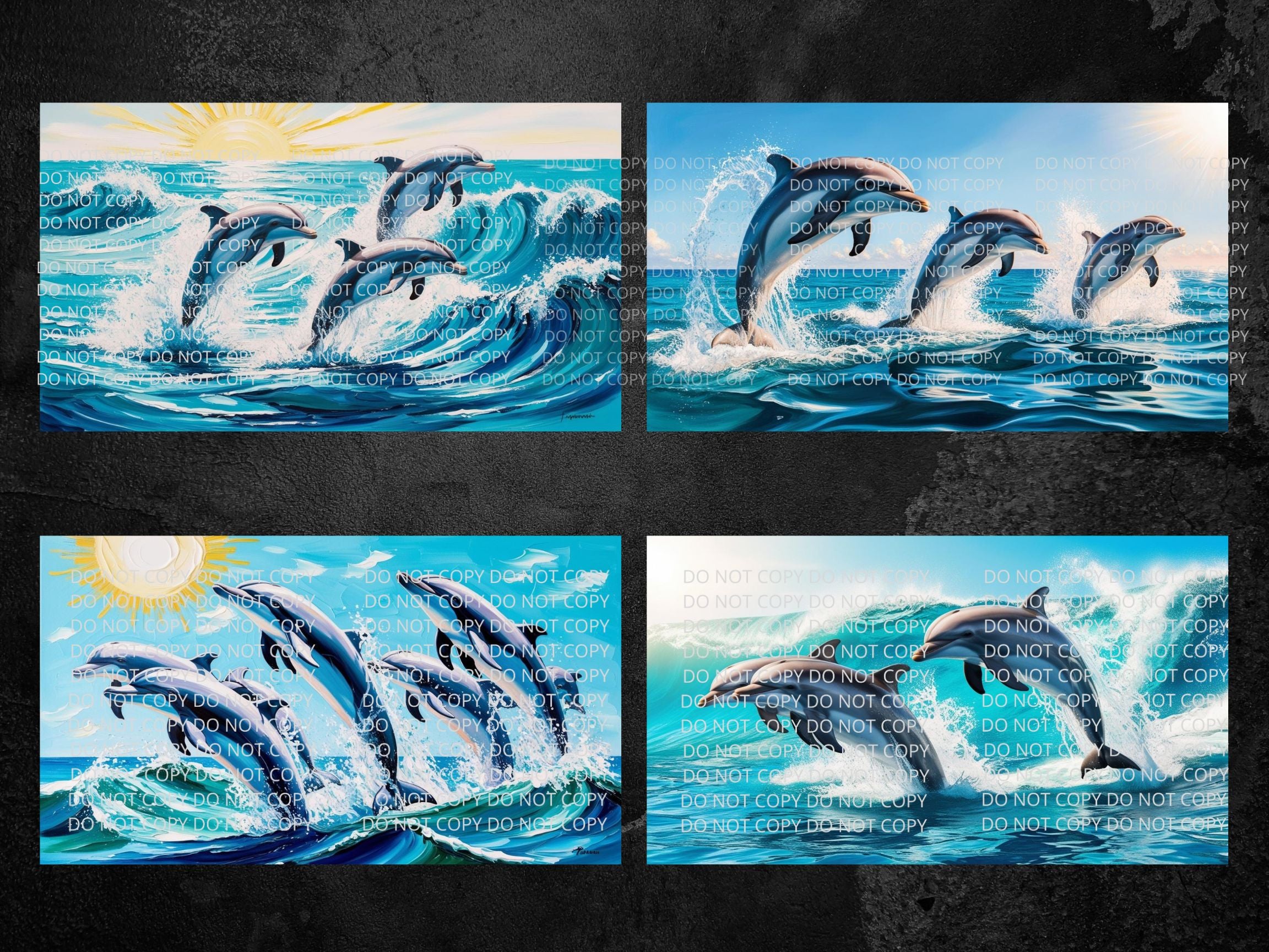 Dolphin Digital Art in PDF SVG PNG File Formats