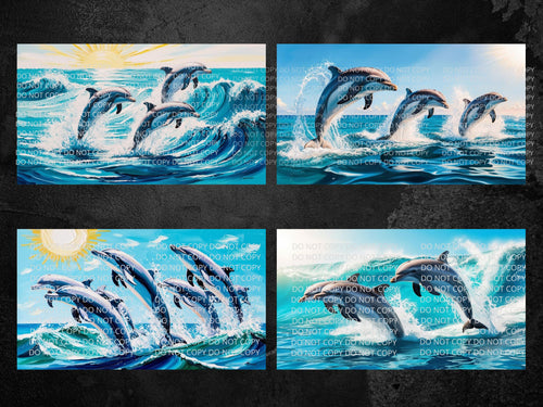 Dolphin Digital Art in PDF SVG PNG File Formats