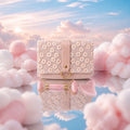 Pink Floral Travel Case with Rose Quartz Facial Roller &amp; Rose Quartz Gua Sha Set