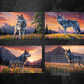 Wolf With Scenery Digital Art in PDF SVG PNG File Formats