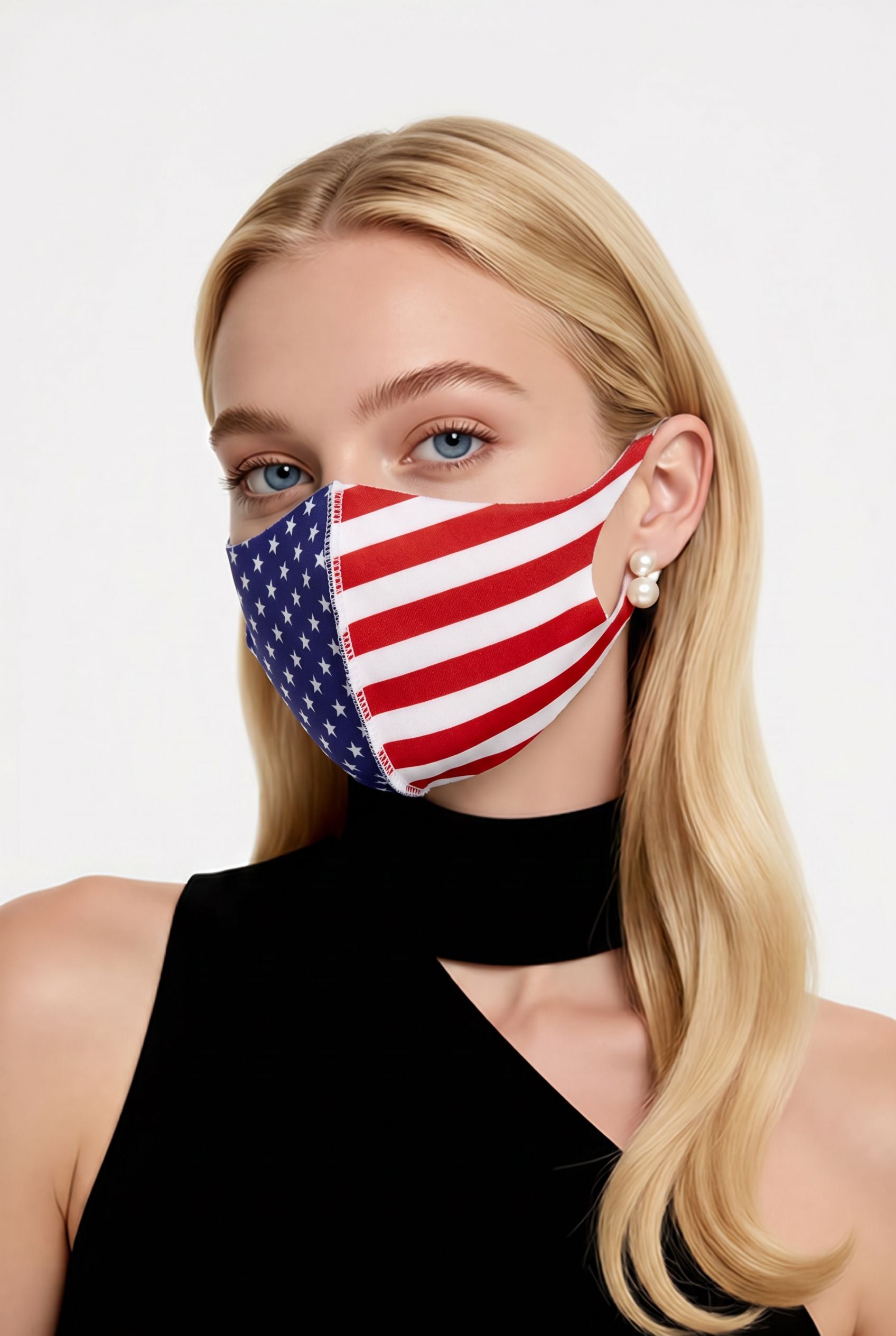 American Flag Themed Fabric Face Cover Mask