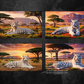 White Tiger With Scenery Digital Art in PDF SVG PNG File Formats