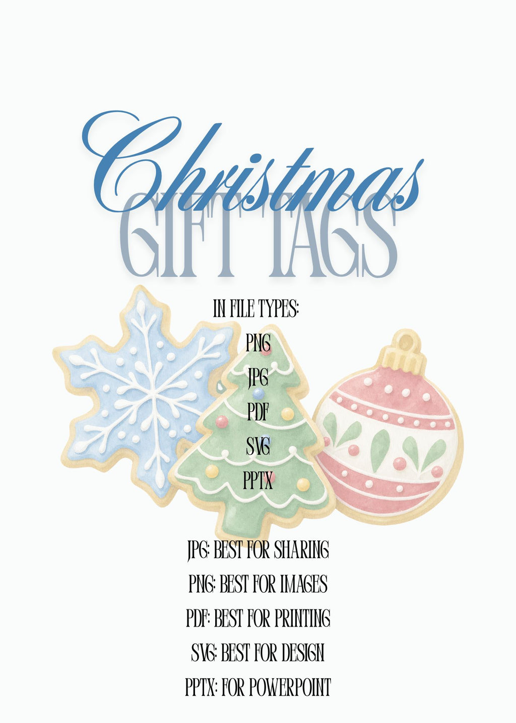 Printable Christmas Gift Tags Bundle – 12 Sheets of Assorted Buffalo Plaid, Farmhouse & Classic Holiday Gift Labels (PNG, JPG, PDF, SVG, PPTX)