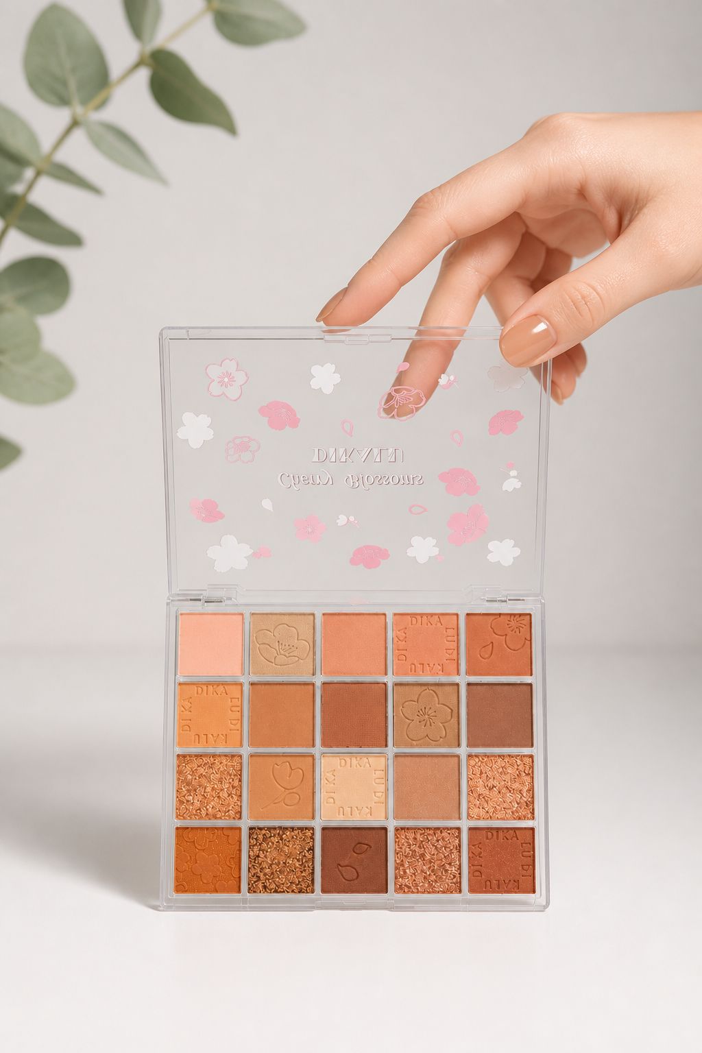 DIKALU Cherry Blossoms Eyeshadow Palette – 20 Earth Tone Matte & Shimmer Shades