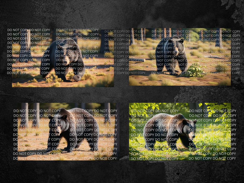 Black Bear in Woods Digital Art in PDF SVG PNG File Formats