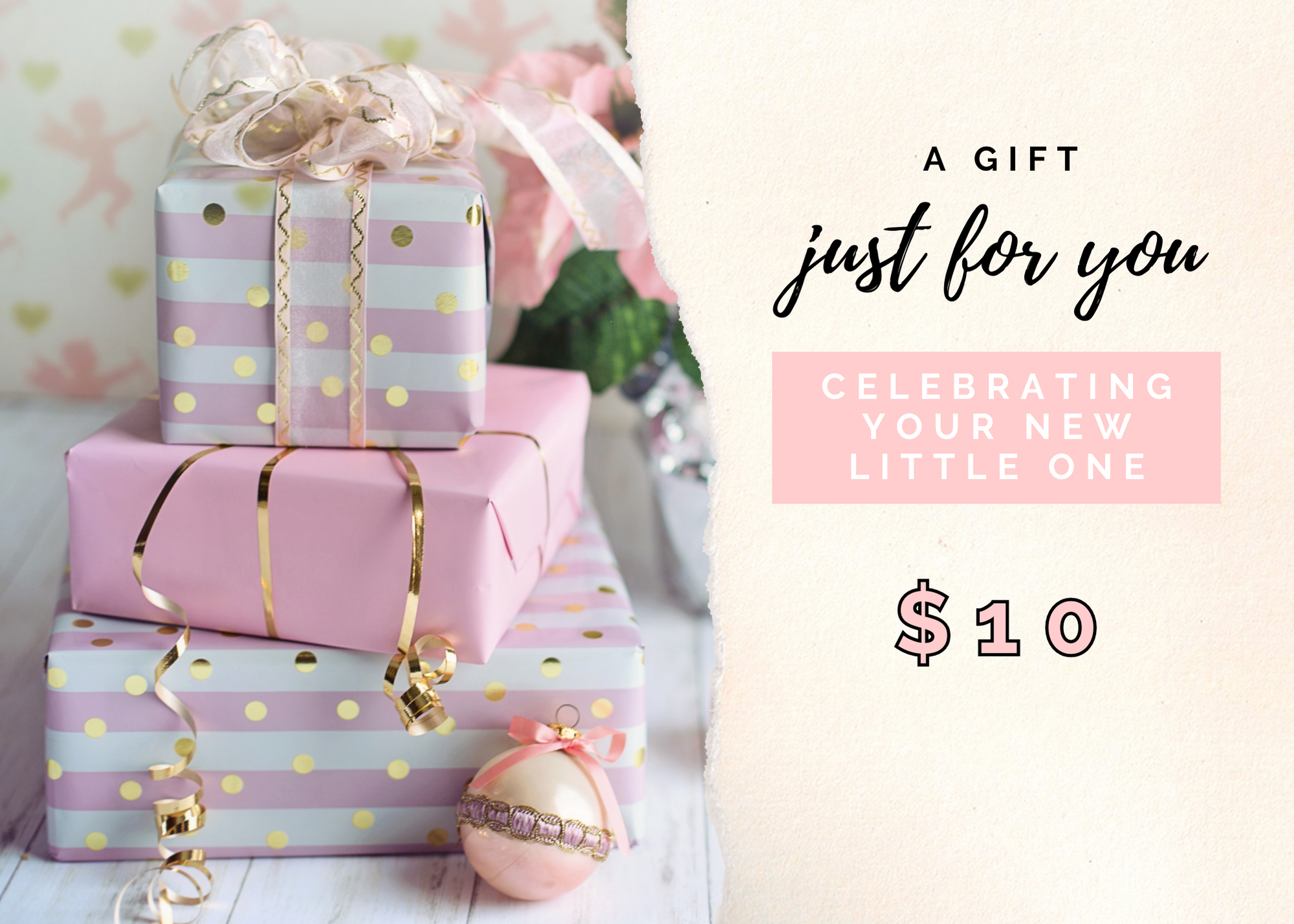 New Baby in Pink Gift Card  *