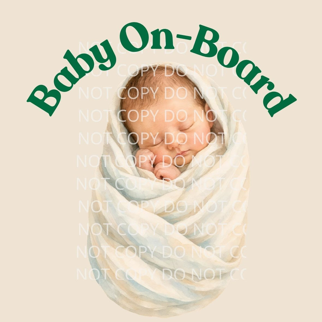 Baby On Board Digital Sticker Bundle | Round Car Decal Designs (PNG JPG PDF SVG PPTX)