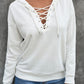 Lace Up Long Sleeve Hoodie