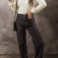 Cable-Knit Round Neck Long Sleeve Sweater