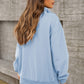 Quarter Zip Dropped Shoulder Sweatshirt