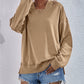 Malibu Dreams Dropped Shoulder Slit Hoodie