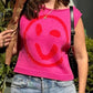 Smiley Round Neck Sweater Vest