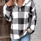 Plaid Dropped Shoulder Long Sleeve Hoodie