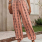 Tied Printed High Waist Pants