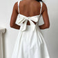 Devine Bow Back Square Neck Mini Dress