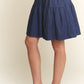 ADORA Elastic Waist Wide Leg Denim Shorts
