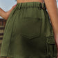 Full Size Adjustable Waist Denim Skirt with Pockets