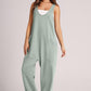 Wide Strap Jumpsuit with Pockets