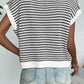 Full Size Striped Round Neck Sweater Vest
