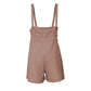 Drawstring Wide Strap Overalls with Pockets