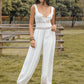 Backless Wide Strap Wide Leg Jumpsuit
