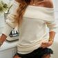 Devine Off-Shoulder Long Sleeve Sweater