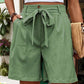 Tied High Waist Shorts with Pockets