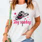 Graphic Round Neck Short Sleeve T-Shirt