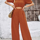 Devine Cutout Off Shoulder Wide Leg Jumpsuit