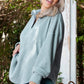 Plus Size Textured Johnny Collar Long Sleeve Sweatshirt