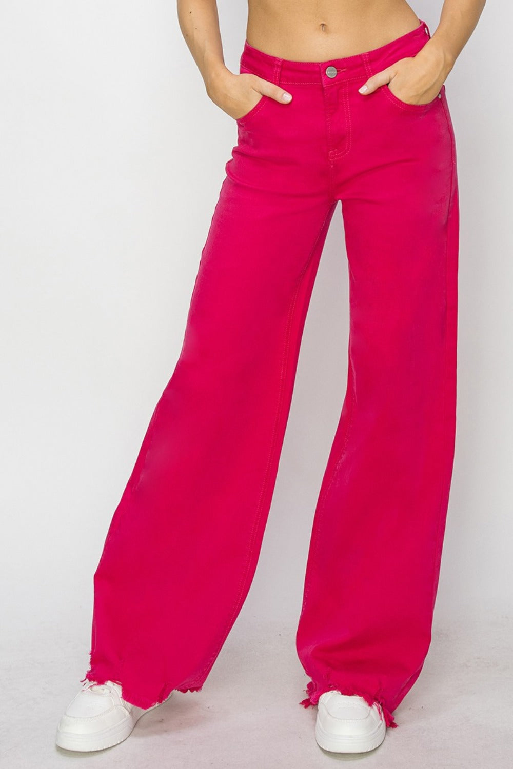 RISEN High Rise Wide Leg Jeans *