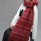 Fringe Plaid Thermal Scarf