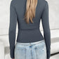 Notched Long Sleeve T-Shirt