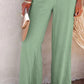 Full Size Decorative Button High Waist Pants