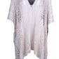 Cutout V-Neck Cover-Up with Tassel