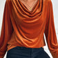 Perfee Ruched Long Sleeve Blouse