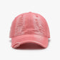 Distressed Adjustable Cotton Baseball Cap