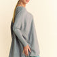 Davi & Dani Round Neck Dropped Shoulder Long Sleeve Knit Top