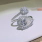 2 Carat Moissanite 925 Sterling Silver Bypass Ring