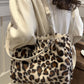 Faux Fur Leopard Shoulder Bag