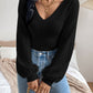 Honey V-Neck Long Sleeve T-Shirt