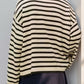Striped Round Neck Long Sleeve Knit Top