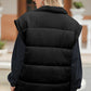 Zip Up Puffer Vest Coat with Pockets