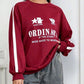 Letter Graphic Round Neck Long Sleeve Sweatshirt